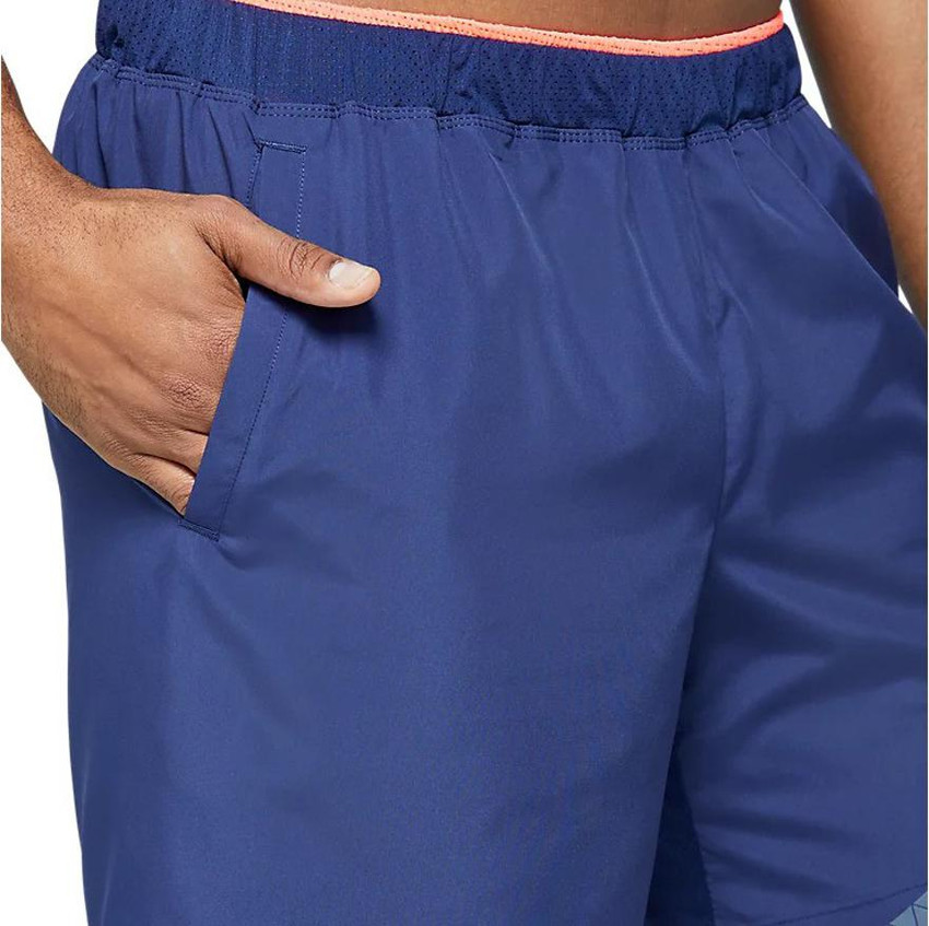 Asics Solid Men Dark Blue Sports Shorts Flipkart