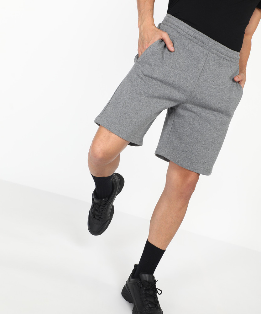 Mens grey fleece shorts discount