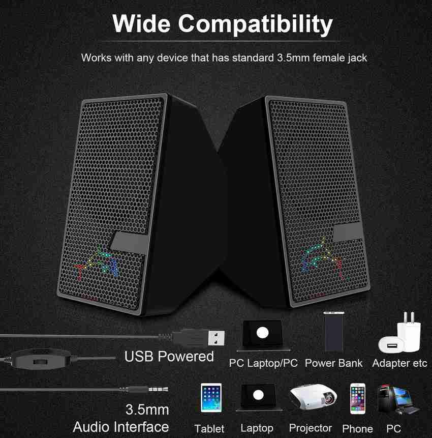 Speakers powered by headphone jack best sale