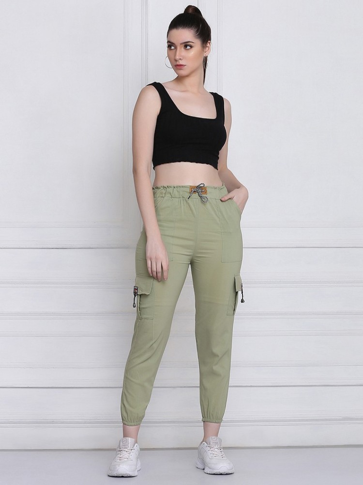 BuyNewTrend Slim Fit Women Light Green Trousers Buy BuyNewTrend