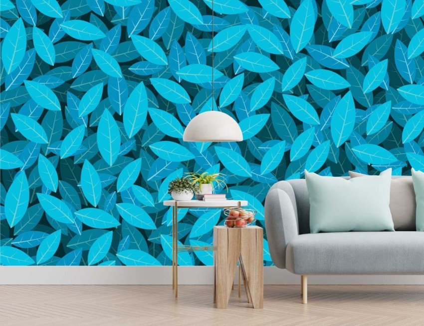 Blue and Green Peacock feather wallpaper for Living Rooms  Paper Plane  Design