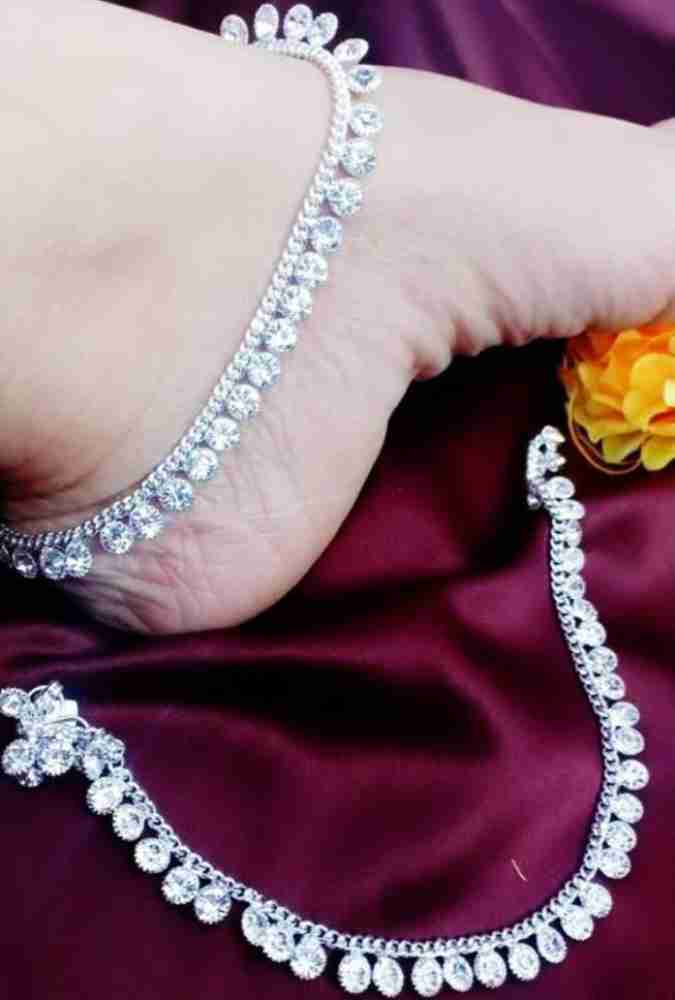 Ladies payal hot sale chandi ki