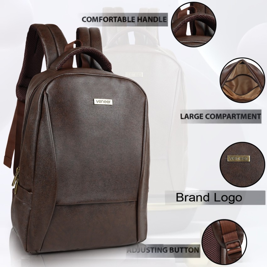 Carrying essentials in style with this trusty brown backpack