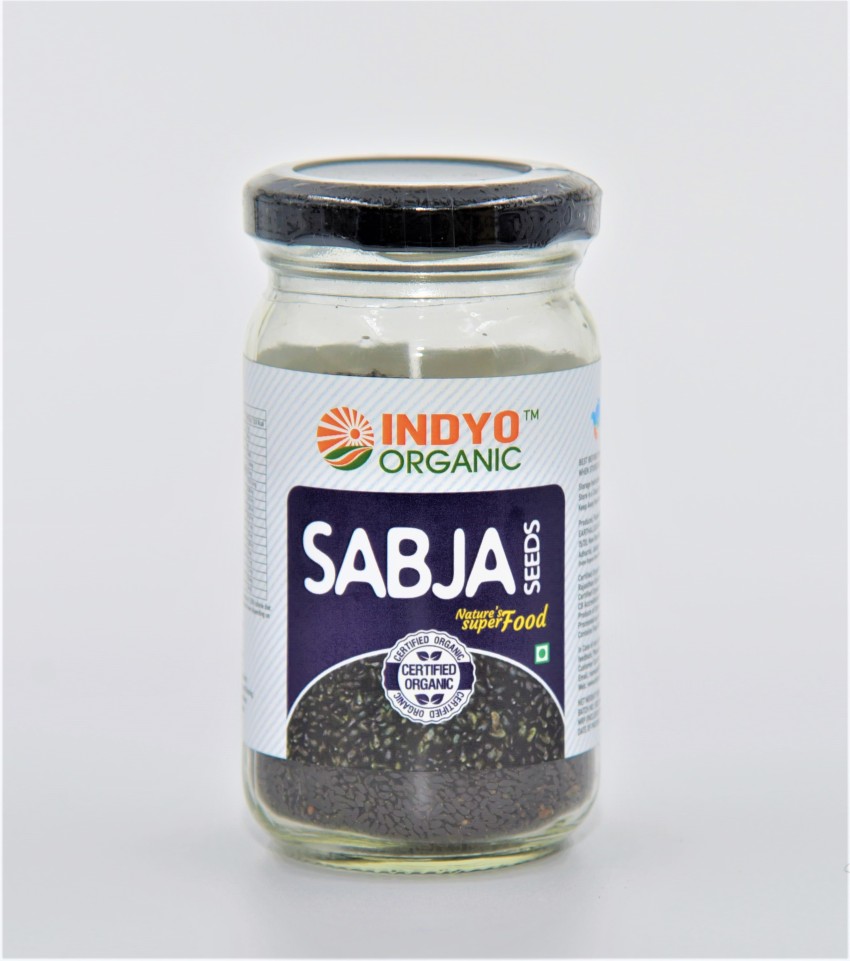 Indyo Organic Sabja seed Pack of 3 Per Pack 100 gm Sweet Basil