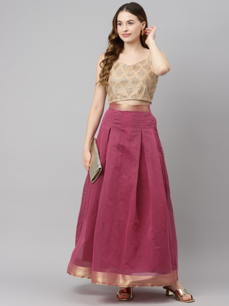 Crop top and skirt set clearance ethnic