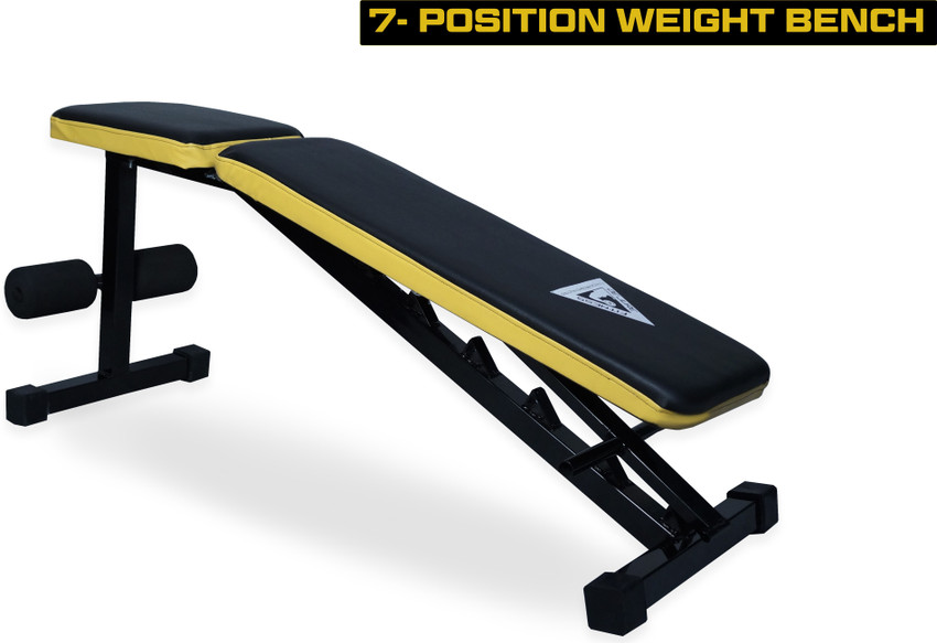DE JURE FITNESS 3 in 1 Adjustable Incline Decline Flat for
