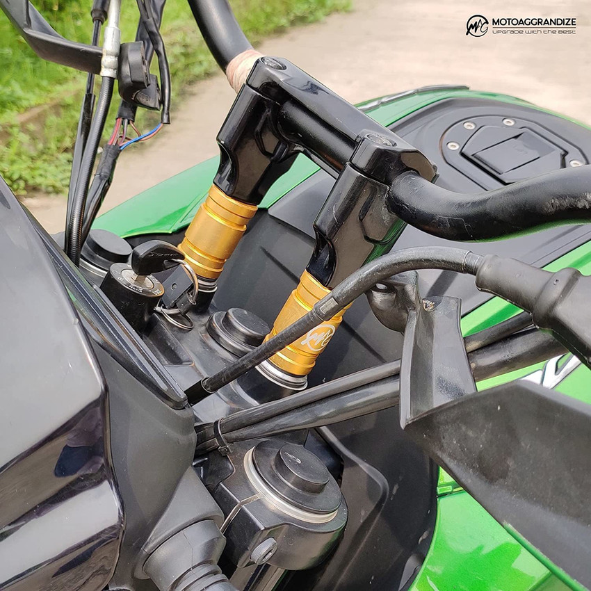 Motoaggrandize Handle Bar Risers for Bajaj Dominar 250 400 2inch Color Gold Handlebar Riser Kit Price in India Buy Motoaggrandize Handle Bar Risers for Bajaj Dominar 250 400