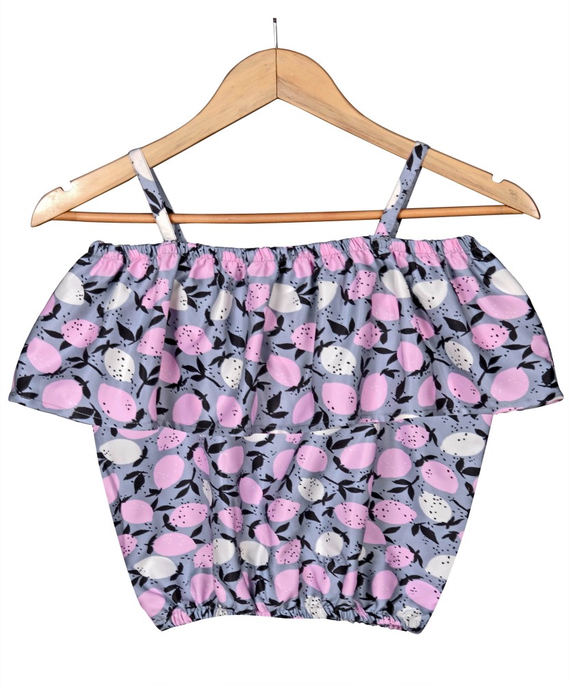 Denza Girls Crepe Crop Top Price in India Buy Denza Girls Crepe Crop Top online at Flipkart