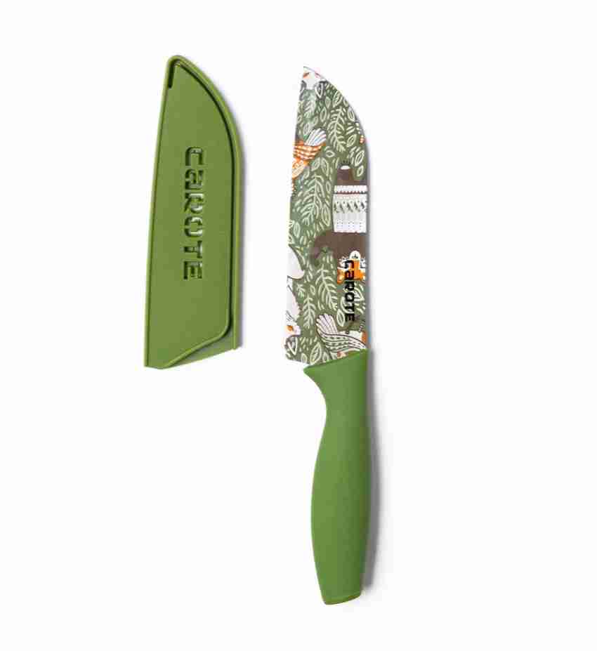 Buy CAROTE Knife Set, Stainless Steel Knife for Kitchen Use, Chef's Knife  Set, Santoku Knife & Non-Slip Handle with Blade Cover, Set of 3(Blue,  Green, Pink) Online at Low Prices in India 