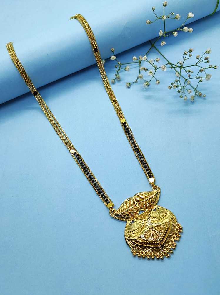 Gold plated long mangalsutra cheap
