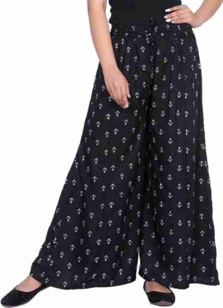 Buy Modern Kart Women's Soft Relaxed Long Palazzo Pants Rajasthani Printed  Palazzo Jaipuri Hand Block Palazzo Pants, Loose Fit Palazzos (L, Multicolor  2) at