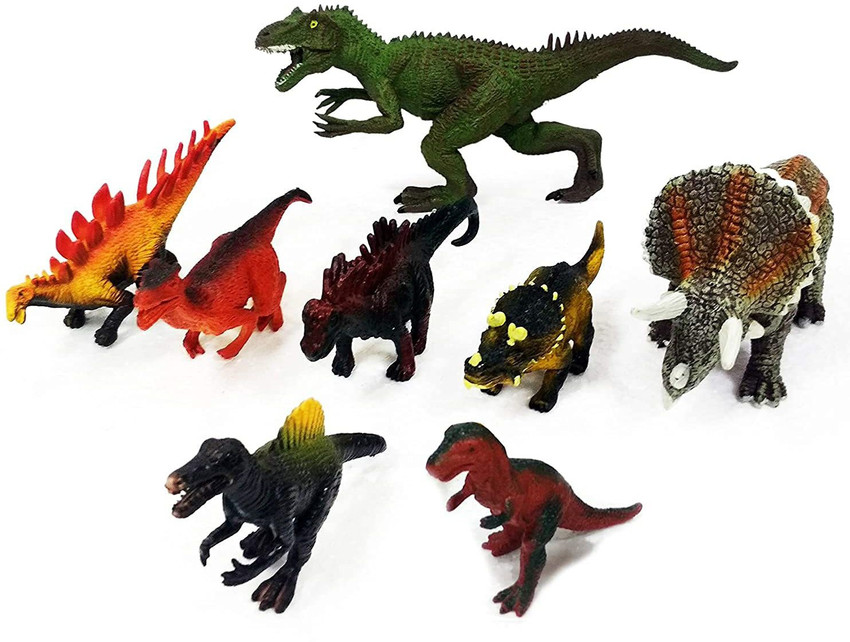 Authfort New Dinosaur set Zoo Wild Jungle Animals Medium size pack of 8 toy for kids New Dinosaur set Zoo Wild Jungle Animals Medium size pack of 8 toy for kids