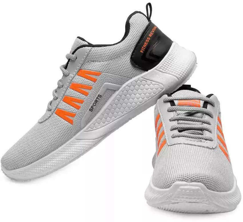 Grey orange shoes hotsell