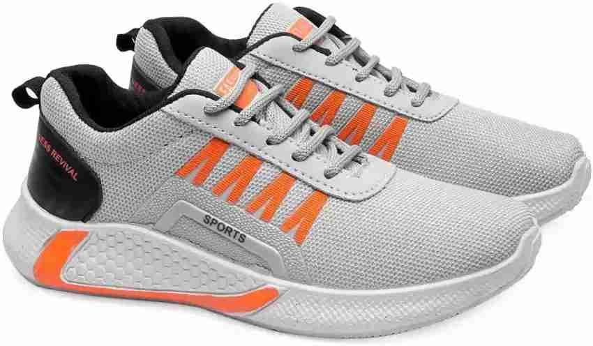 Grey orange shoes store