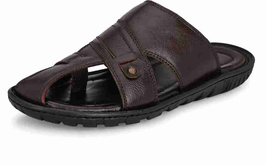 Mens full leather discount slippers