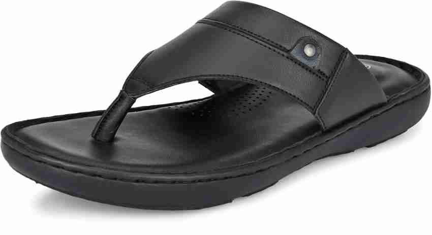 Shences black leather discount slippers