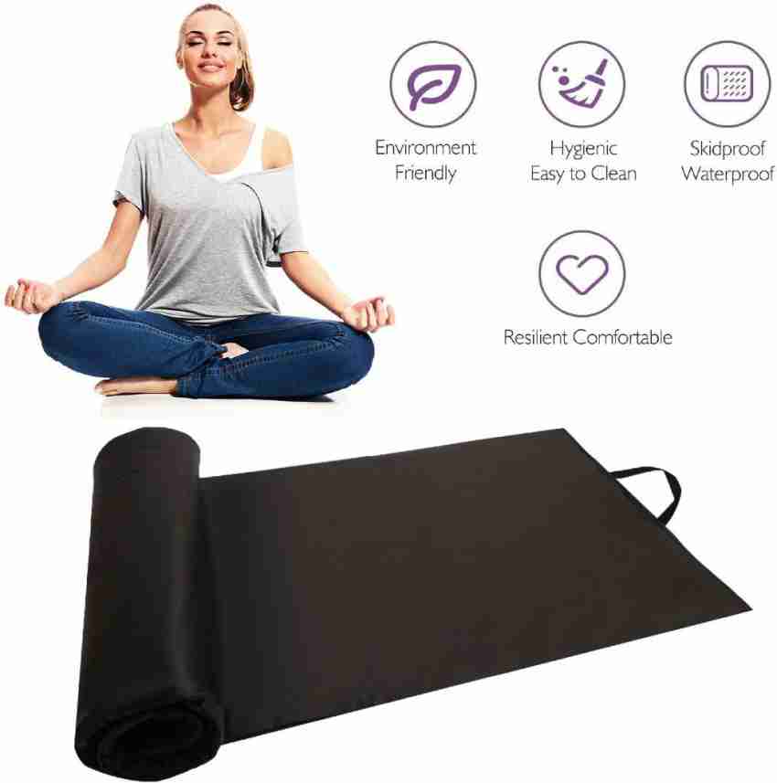 YR Extra Large Yoga Mat 6'x4' Thick Workout Mats 1/2 Soft Foam Indoor  Pilates Cardio Exercise Black