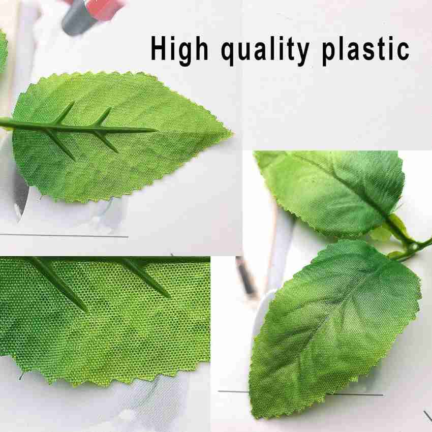 Artificial Silk Rose Leaf, 40 Pcs Artificial Greenery Fake Leaves