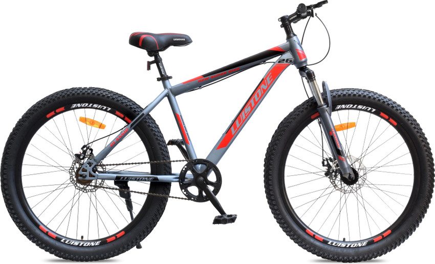 T LUISTONE Semi Fat Tyre Cycle for Men with Dual Disc Brake Front