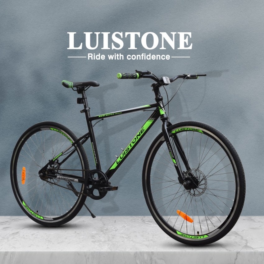 T LUISTONE Cycle with Dual Disc Brake Rigid Suspension Single