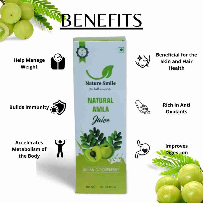 Nature Smile Organic Amla Juice Boosts Immunity Digestion and Improves Skin Hair Health Price in India Buy Nature Smile Organic Amla Juice Boosts Immunity Digestion and Improves Skin