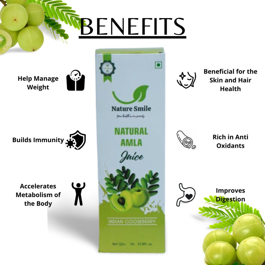 Nature Smile Organic Amla Juice Boosts Immunity Digestion and Improves Skin Hair Health Price in India Buy Nature Smile Organic Amla Juice Boosts Immunity Digestion and Improves Skin