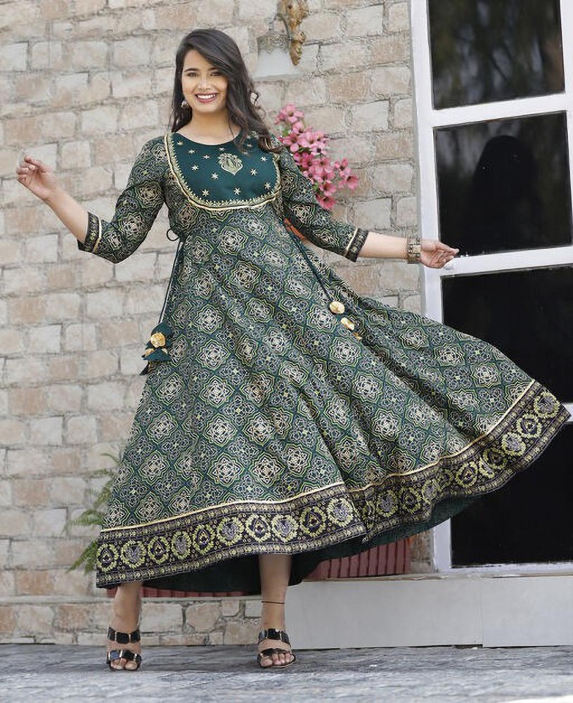 Cotton anarkali hotsell dress with price