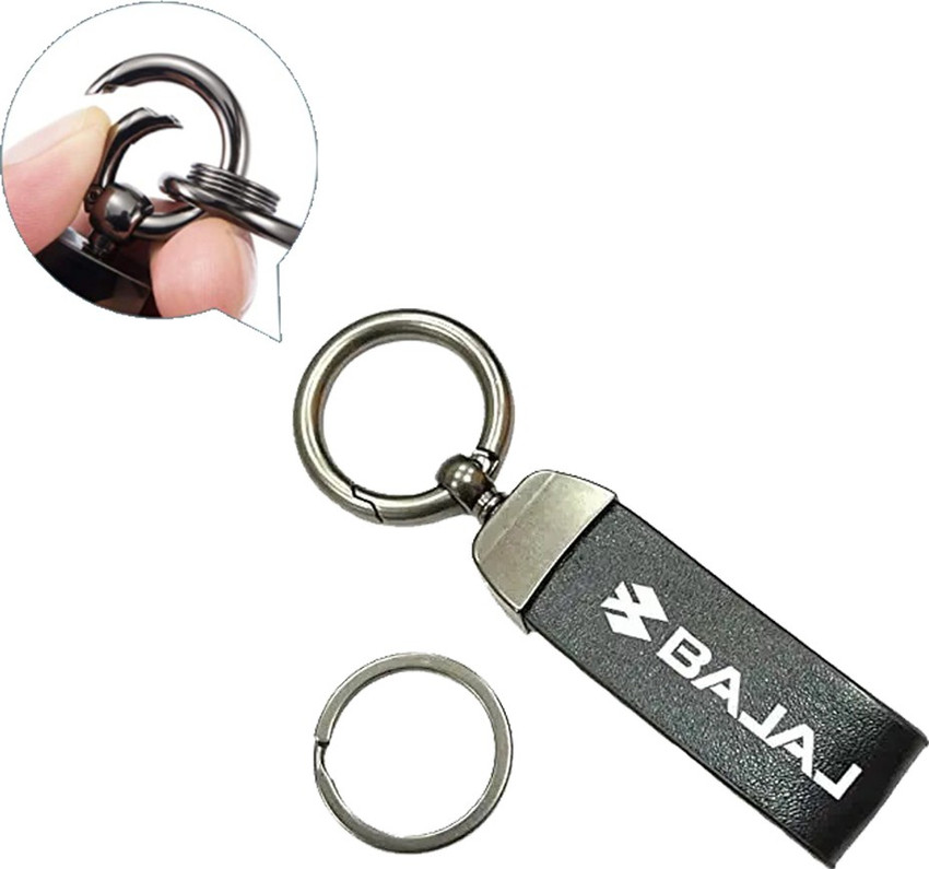 Daiyamondo Bajaj Leather Strip hook Keychain best quality keychain
