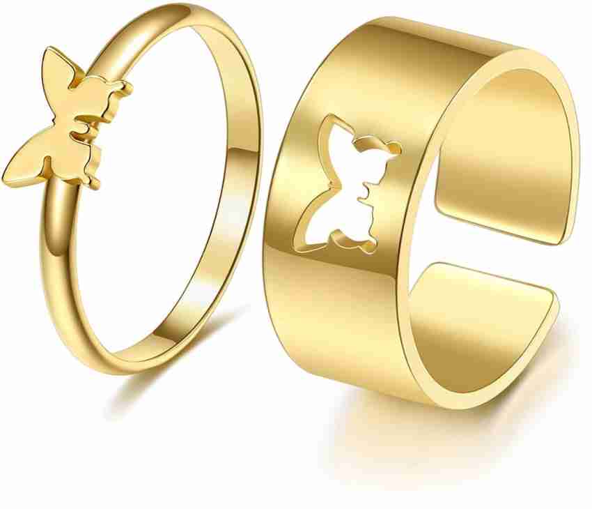 Butterfly matching rings on sale for couples