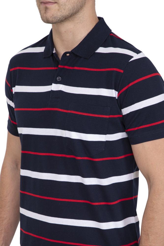 FOCO Men's Navy Cleveland Indians Horizontal 2-Stripe Polo Shirt