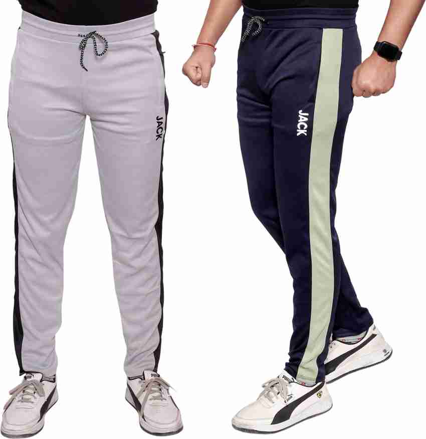 EBONNYCREATIONs Solid Men Grey, Blue Track Pants - Buy EBONNYCREATIONs  Solid Men Grey, Blue Track Pants Online at Best Prices in India