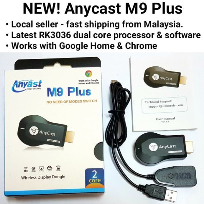 TOTAL CHROMECAST Wireless Display Dongle Receiver miracast Any
