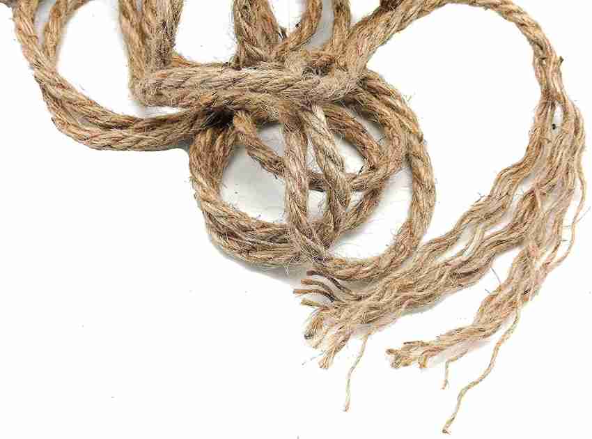PRANSUNITA Thick Jute Rope, 4 mm Natural Rope Cord Jute