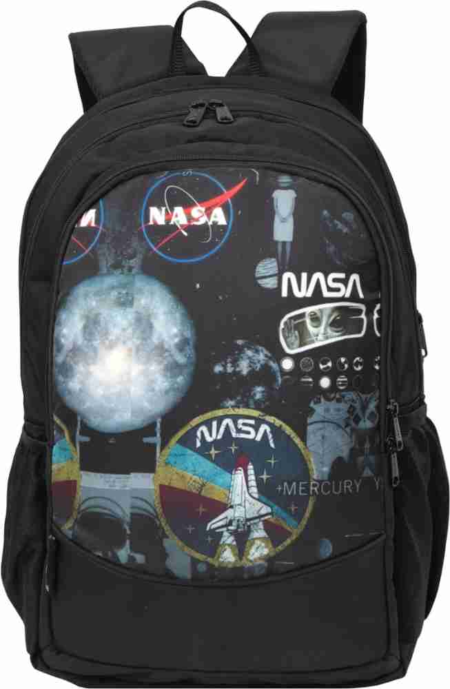 Auxter DELUXE Nasa Black School College casual Backpack with laptop compartment 35 L Laptop Backpack Black Price in India Flipkart