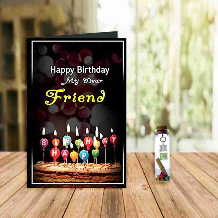 Giftikart Happy Birthday Wishes 8 Beautiful Greeting Card + Message Bottle  Price in India - Buy Giftikart Happy Birthday Wishes 8 Beautiful Greeting  Card + Message Bottle online at