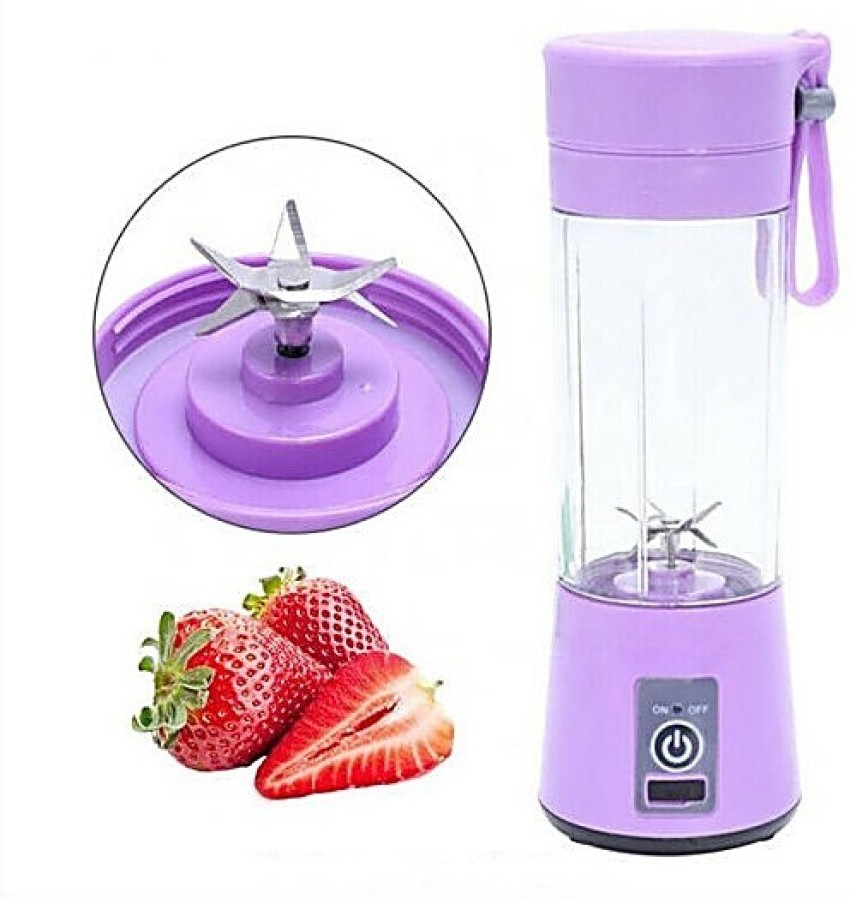 Portable And Rechargeable Battery Juice Blender, 6 Blades Juicer