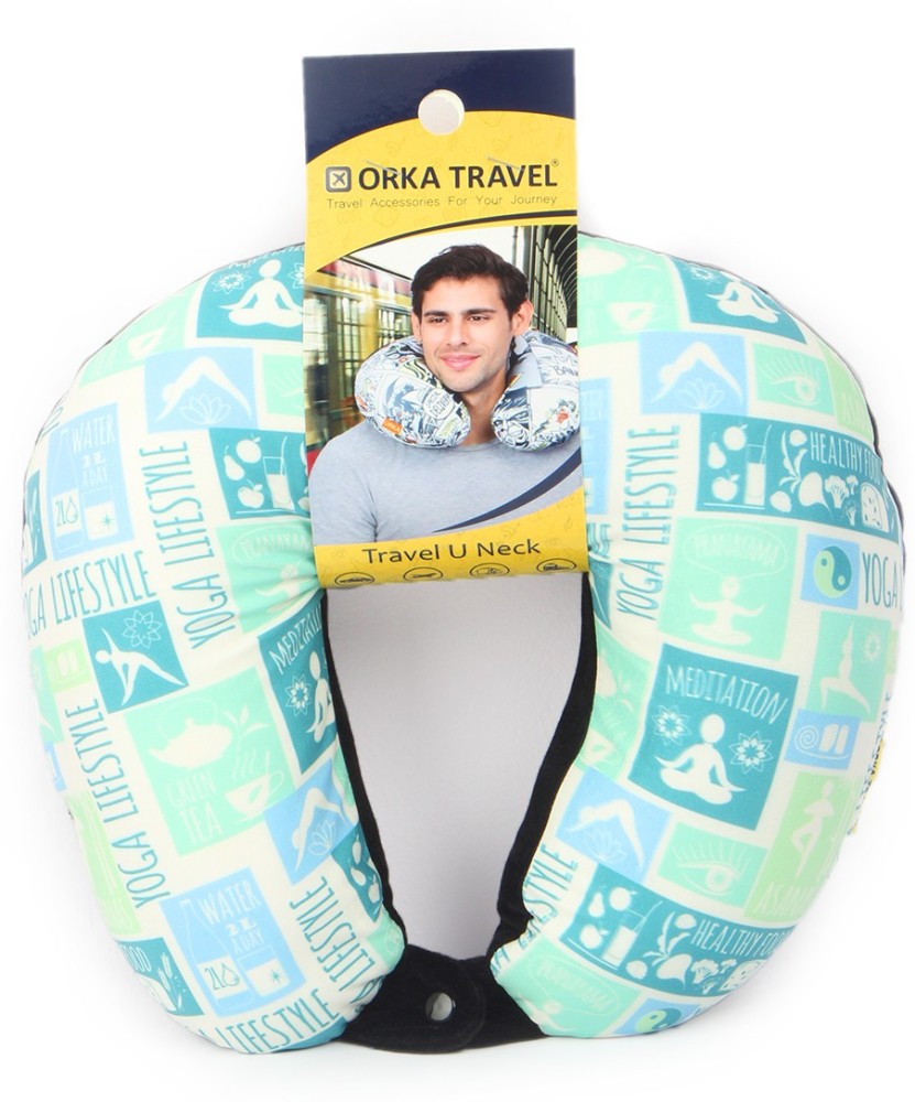 ORKA Travel Digital Printed Spandex With Micro Beads Travel U Neck Pillow Multi color Price in India Flipkart