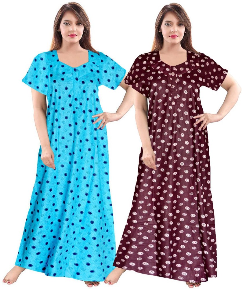 Khushi Print Women Nighty - Buy Khushi Print Women Nighty Online at Best  Prices in India