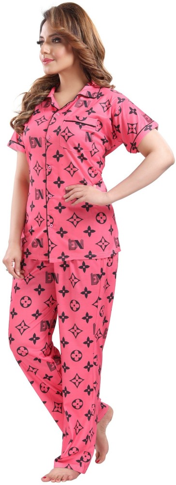 Maa U Fab Women Printed Pink Shirt & Pyjama set Price in India - Buy Maa U  Fab Women Printed Pink Shirt & Pyjama set at  Shirt & Pyjama set