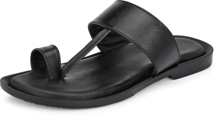 AUSERIO Genuine Leather Slippers Flip Flops Thong Sandals Men