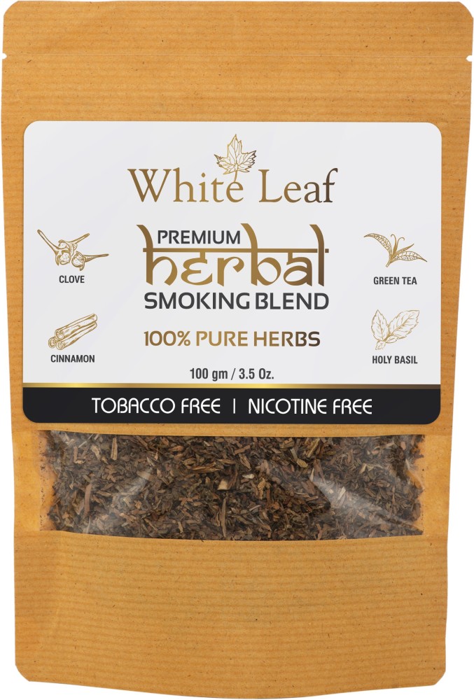 White Leaf 100 Natural Herbal Smoking Blend 1 Pack 100g