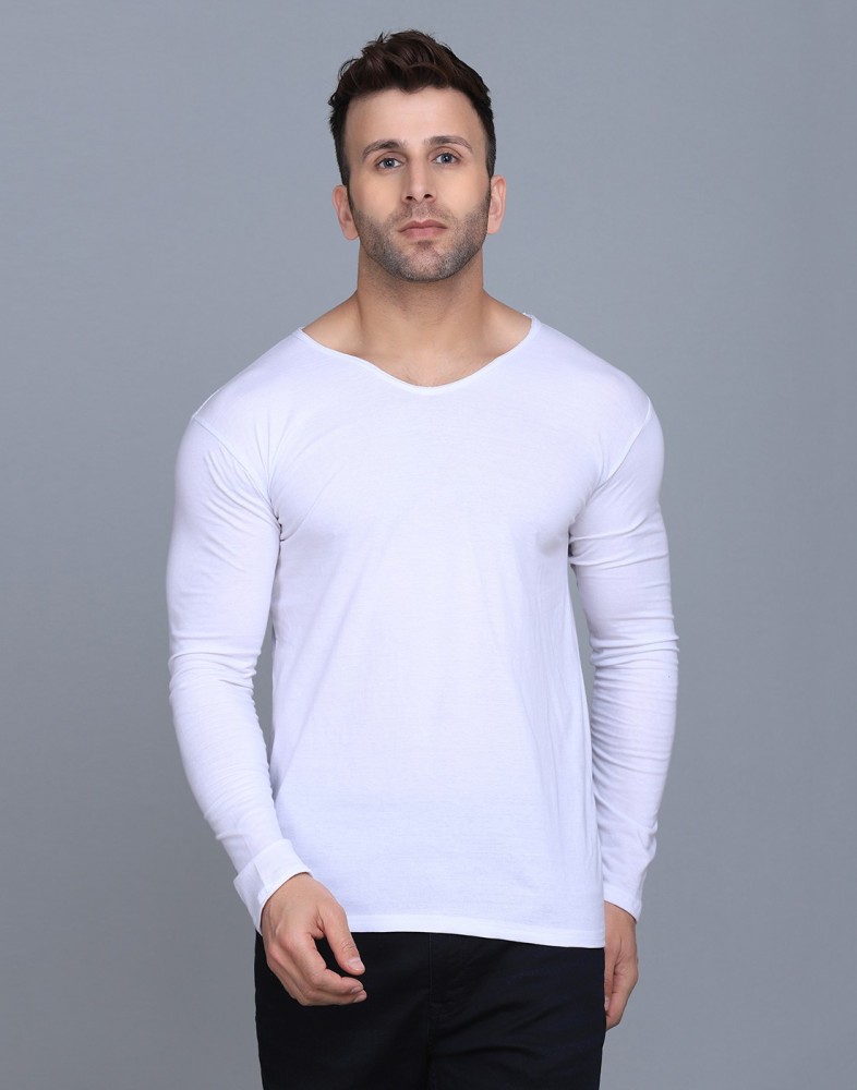 Deep neck t shirt mens india best sale