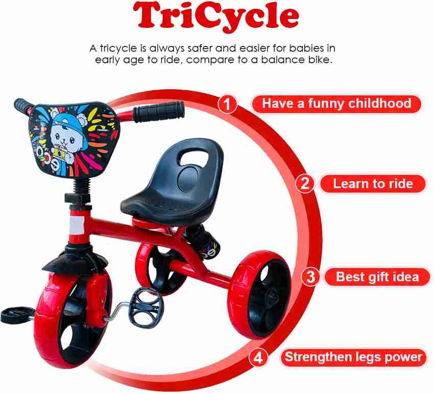 Miniature Mart Partially Assembled Kids Tricycle for 2 3 4 Years