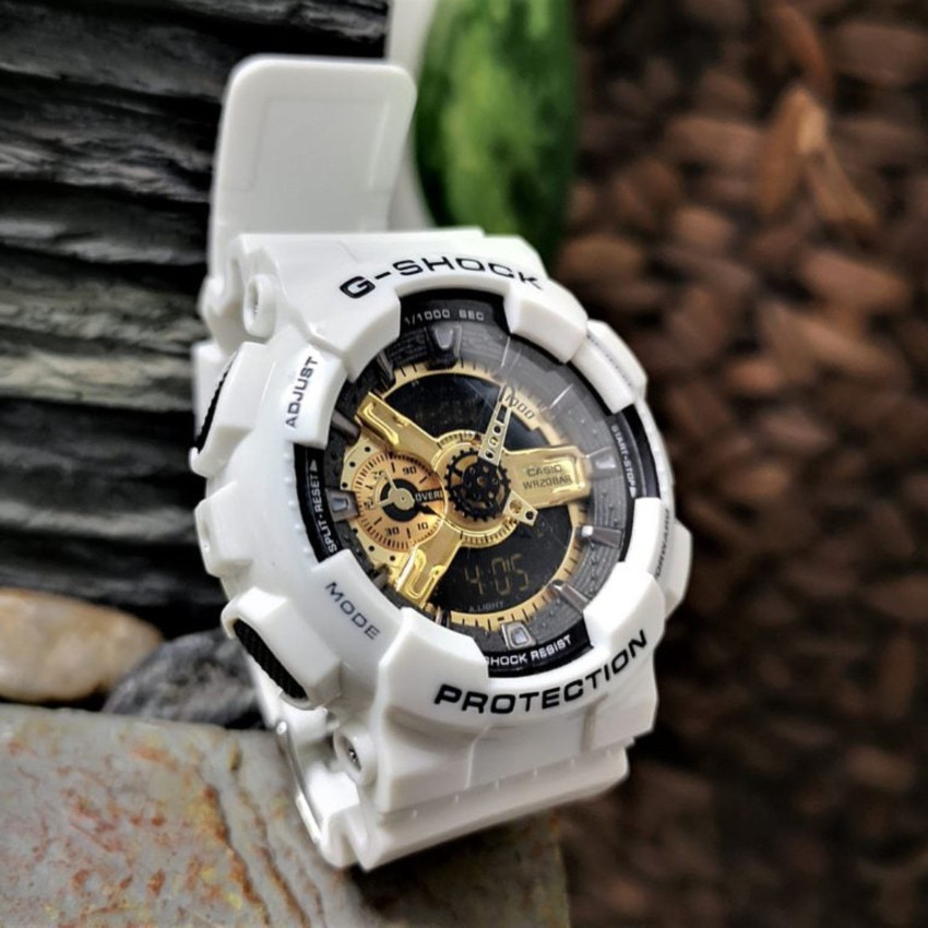 G shock white and gold store