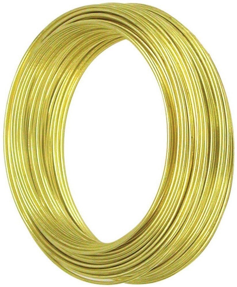 ALEAF 10 Meters Brass Wire 19 Gauge(1.02mm) For Craft, beading and  Jewellery - 10 Meters Brass Wire 19 Gauge(1.02mm) For Craft, beading and  Jewellery . shop for ALEAF products in India.