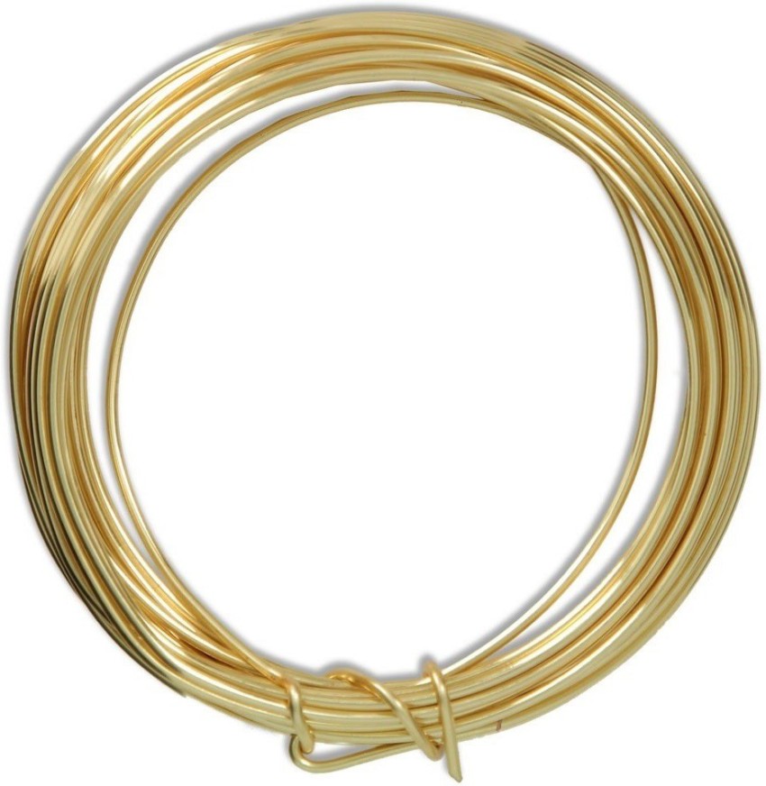 ART IFACT 2 Meters Brass Wire - 14 Gauge (2.032 mm Diameter) - Golden Wire  for Jewellery - DIY Jewellery & Artistic : : Home & Kitchen