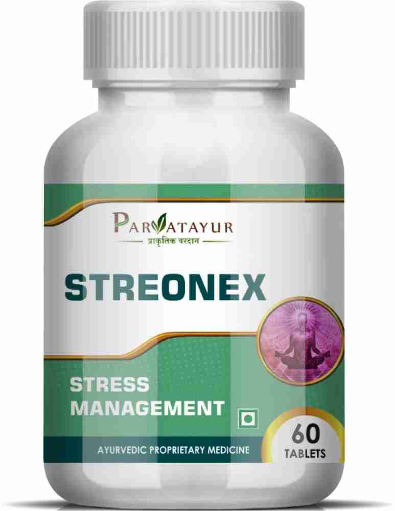 parvatayur STREONEX 60 Tablets Stress Depression Ayurvedic