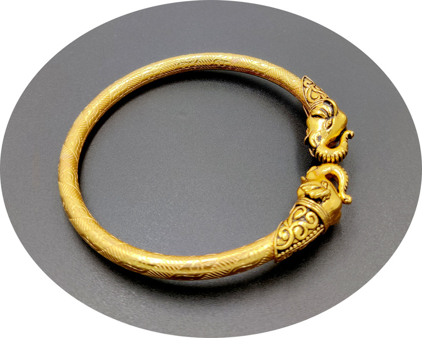 LACUM Brass Gold plated Kada Price in India Buy LACUM Brass Gold