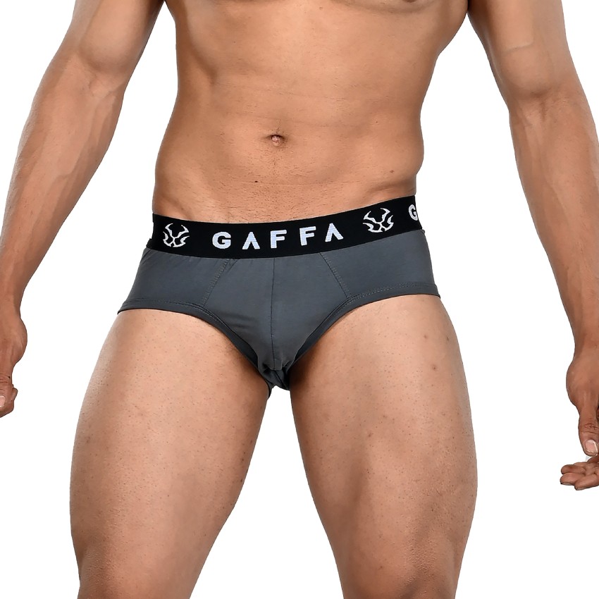 Buy Gaffa Most Comfortable Men Underwear Brief Pack of 2 Antimicrobial Brief  - Non Itch No Chaffing Sweat Proof Ultra-Light Comfortable Wear with  Microfibre Waistband- Raging Red + Soothing Blue (Large) at