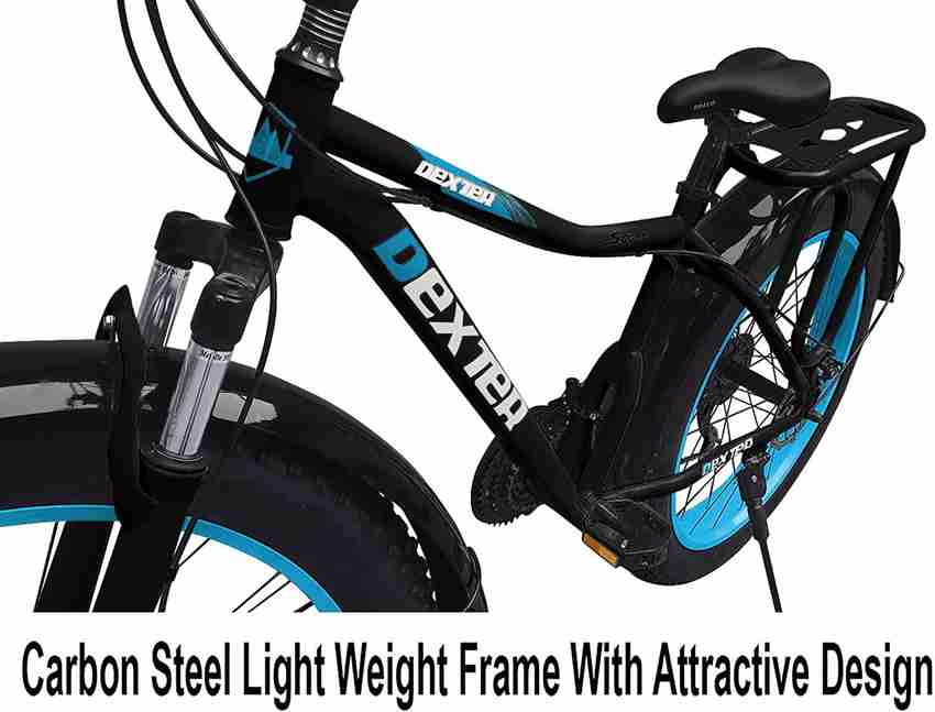 Dexter 26x4 Mountain Bike for Men and Women Carbon Steel